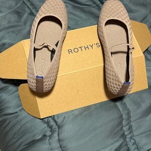 Rothy's The Max Square Mary Jane - Dusty Lilac Basketweave Size 9